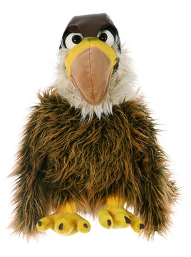 Handpuppe Bruchpilot Adler Heiko mit Fliegerkappe 45cm