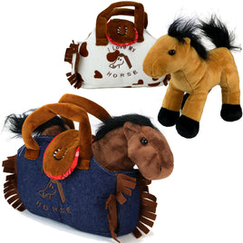 Kuscheltier Pony in der Tasche