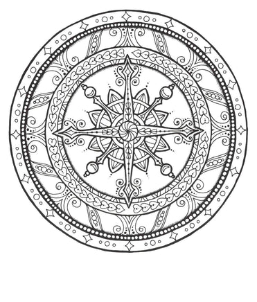 Mandala Malblock für Erwachsene- Beispielmandala