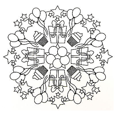 Mandala Malblock für Kinder- Geschenkmotiv