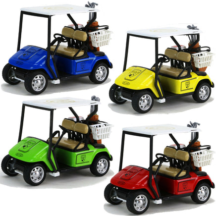 Modellauto Golfcart 10cm- 4er Set bunt