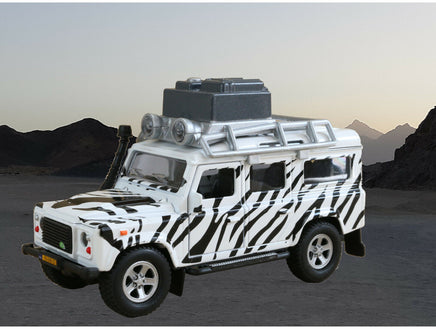 Modellauto Landrover Defender Offroad Safari mit Licht & Sound 
