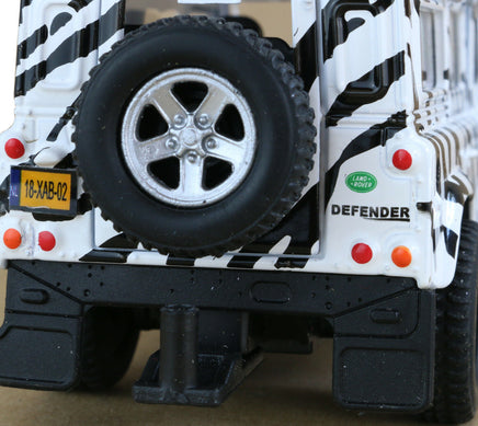 Modellauto Landrover Defender Safari mit Licht & Sound 14cm- mit Markenbezeichnung