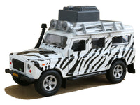 Modellauto Landrover Defender Safari mit Licht & Sound 14cm
