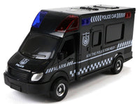 Modellauto verschiedene Einsatzfahrzeuge 18cm- Polizei/ Gefangenentransporter schwarz