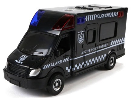 Modellauto verschiedene Einsatzfahrzeuge 18cm- Polizei/ Gefangenentransporter schwarz