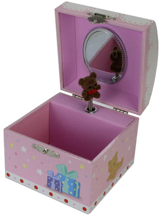 Schmuckkästchen Spieluhr "Mädchen mit Teddy"- geöffneter Deckel