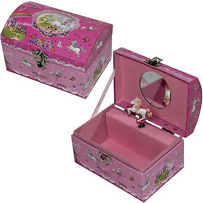 Schmuckkästchen mit Spieluhr "Rosa Pferd"