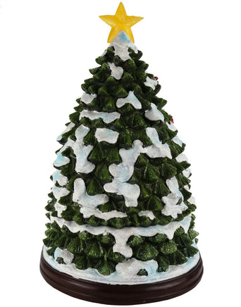 Schneekugel Spieluhr "Weihnachtsbaum"- Rückseite