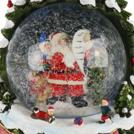 Schneekugel Spieluhr "Weihnachtsbaum"- Weihnachtsmann