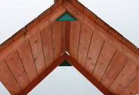 Spielturm Zubehör Eckverbinder für Dach  90° rot- Anwendungsbeispiel