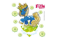 Wandtattoo Kinderzimmer Filly Einhorn- Freindship Cory blau