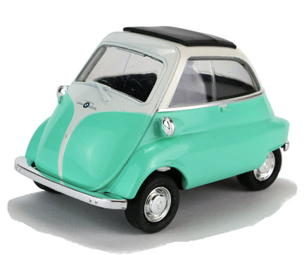Welly Modellauto BMW Isetta 250 Oldtimer 9cm- türkis