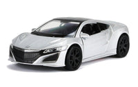 Welly Modellauto Honda NSX 2015 Hybrid 12cm- Silber