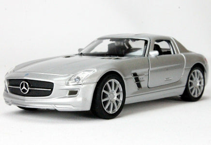 Welly Modellauto Mercedes SLS AMG Roadster 12cm- silber