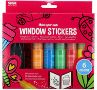 Window Color Set mit 5 Farbflaschen und Vorlagen