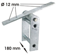 Wippenlager für Holzbalken mit Lochmassen