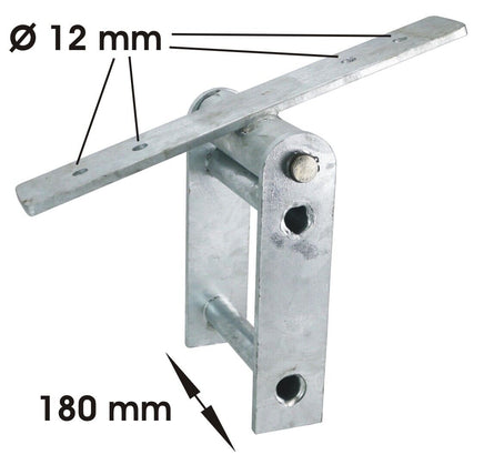 Wippenlager für Holzbalken mit Lochmassen