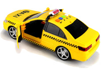XL Modellauto Yellow Taxi mit Licht & Sound 25cm- mit öffnenden Türen