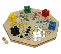 XXL Ludo Brettspiel 2-seitig für 4 & 6 Spieler- Variante 6 Spieler