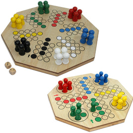 XXL Ludo Brettspiel 2-seitig für 4 & 6 Spieler