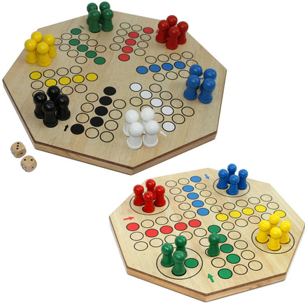 XXL Ludo Brettspiel 2-seitig für 4 & 6 Spieler