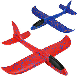XXL Styropor Flugzeug in rot und blau