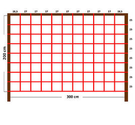 Zubehör Spielturm XXL Kletternetz ROT 300 x 200 cm