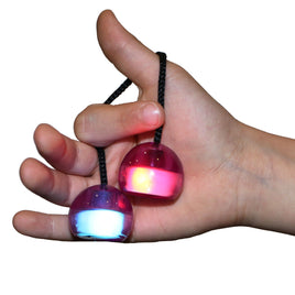 Turbo Ballz Fingerspiel Ball an der Schnur Trick Bälle Fidget mit Licht  Klacker