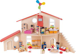großes Puppenhaus Modern Living variabel aufbaubar Goki aus Holz für Biegepuppen