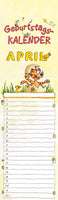 Geburtstagskalender Cartoon Streifenkalender Kalender für Geburtstage