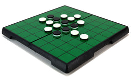 Reversi Brettspiel Strategiespiel für 2 Spieler schwarz weiß magnetisch klappbar